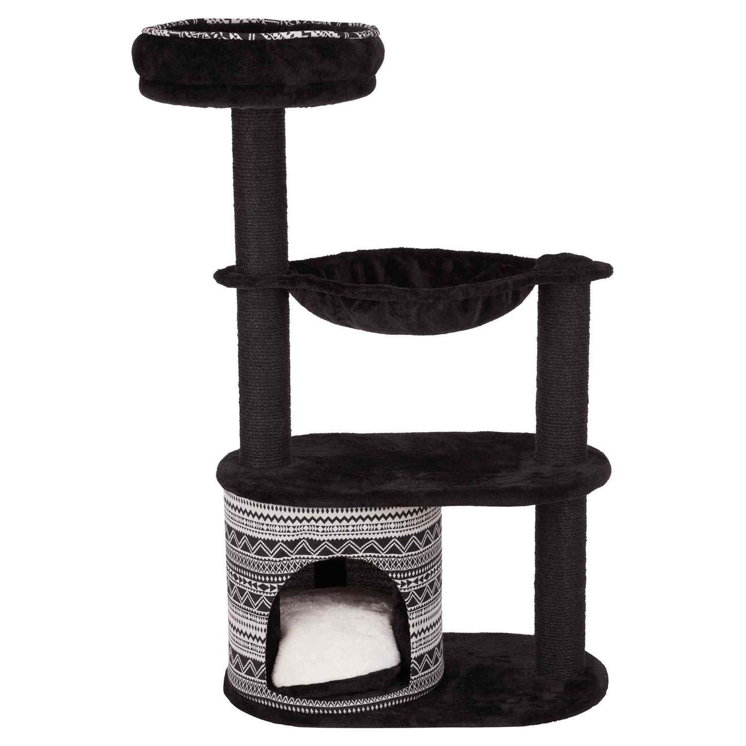 Poste Rascador Giada, 112 cm, Negro-Blanco - Imagen 4