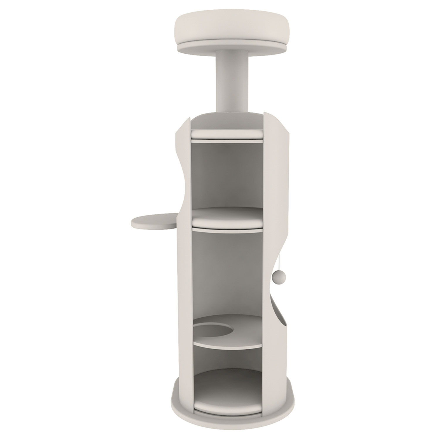 Poste Rascador Juana, 134 cm, Gris topo-Gris - Imagen 2
