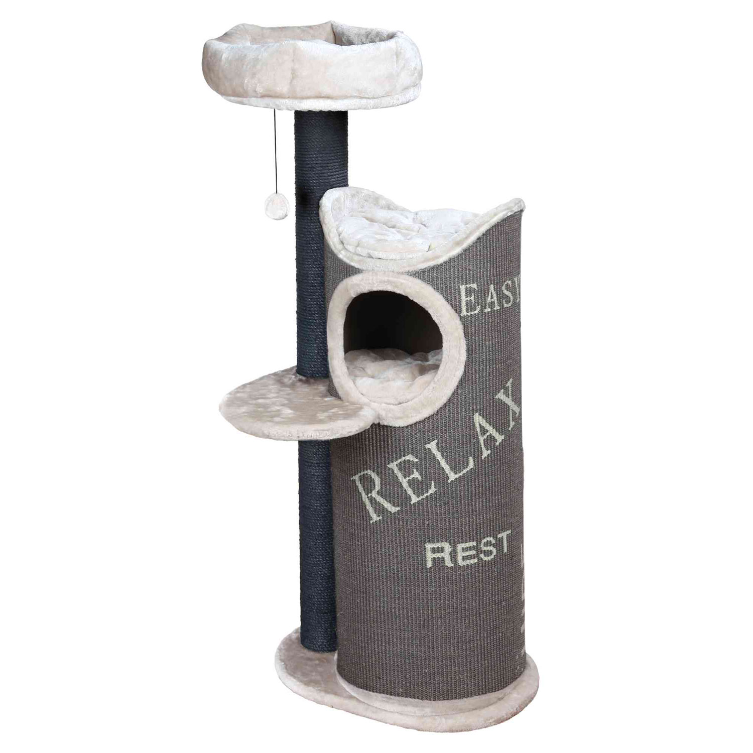 Poste Rascador Juana, 134 cm, Gris topo-Gris - Imagen 3