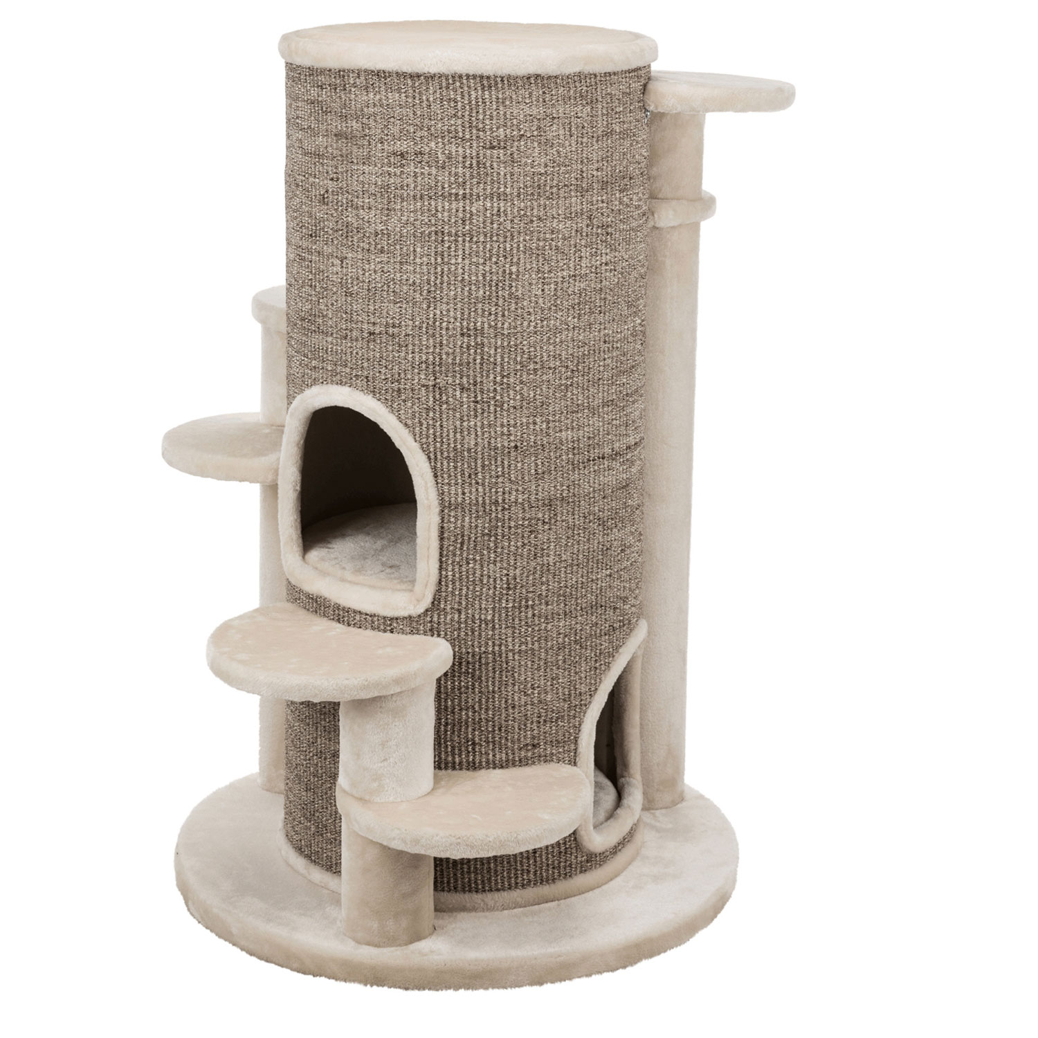 Poste Rascador Oskar XXL, 114 cm, Crema-Marrón moteado - Imagen 4