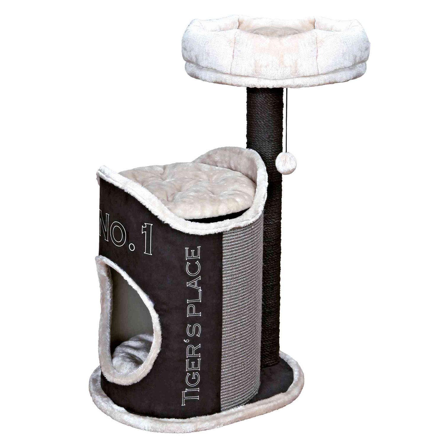 Poste Rascador Susana, 90 cm, Negro-Gris claro - Imagen 2