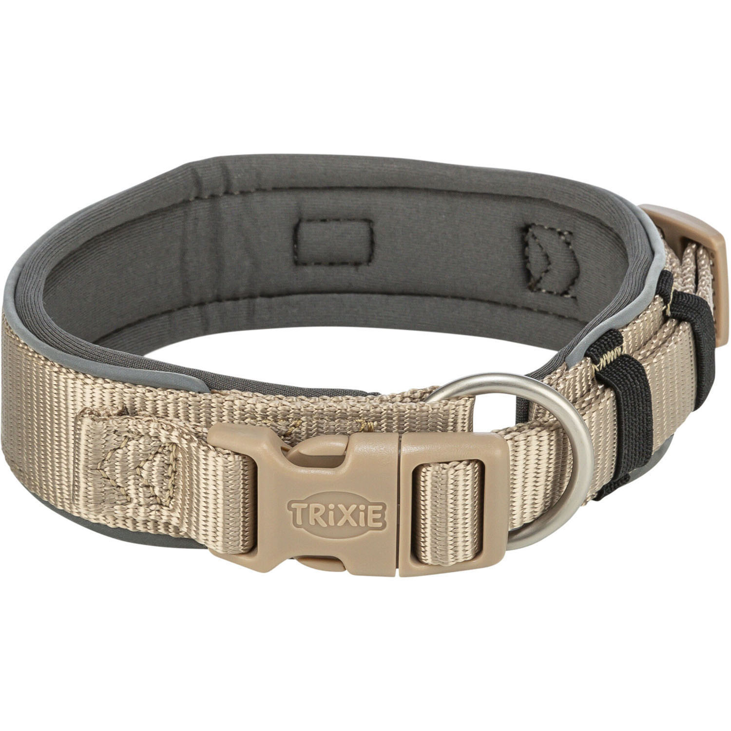 Premium Collar, extra ancho, L–XL, 53–62 cm/50 mm, Arena/Grafito - Imagen 2