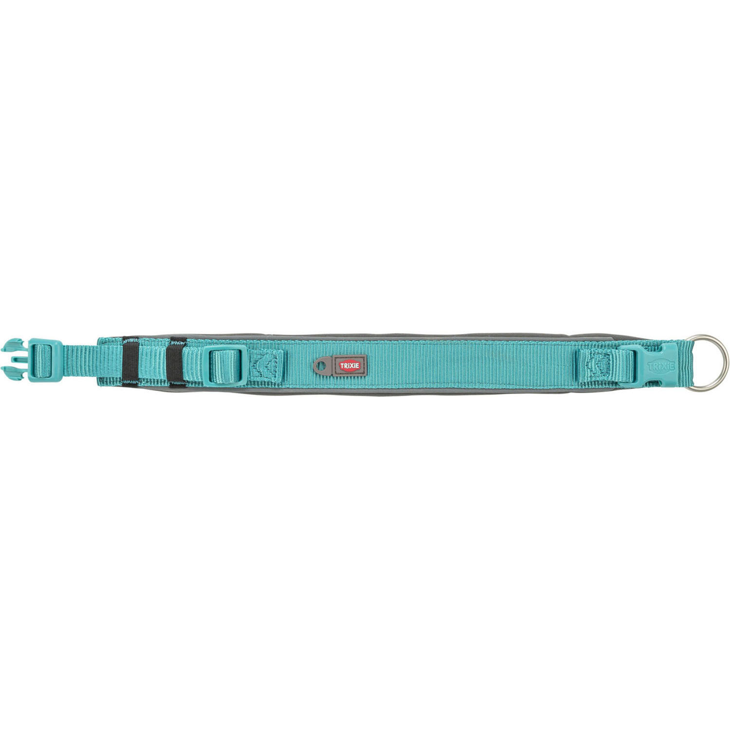Premium Collar, extra ancho, L, 46–55 cm/50 mm, Aqua/Grafito - Imagen 4