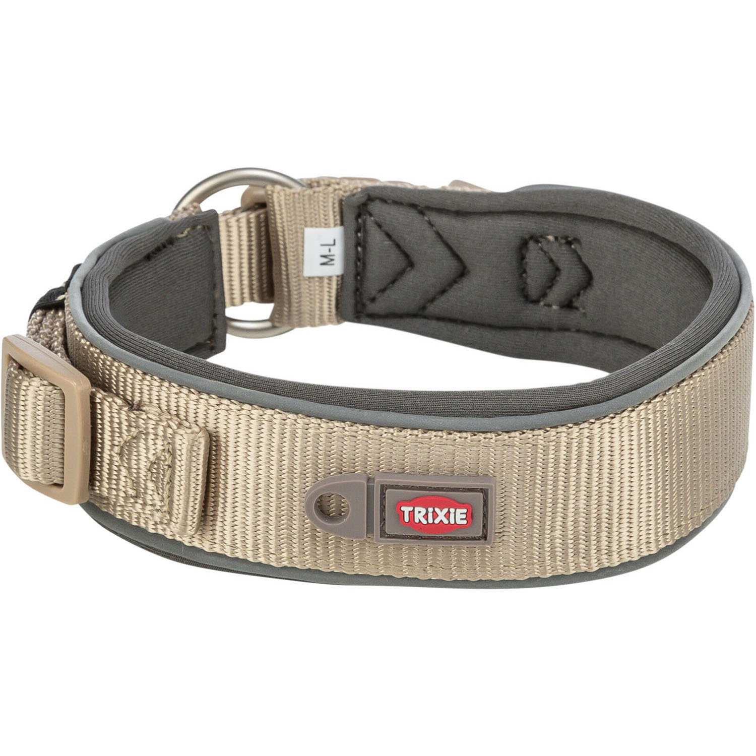 Premium Collar, extra ancho, L, 46–55 cm/50 mm, Arena/Grafito - Imagen 3