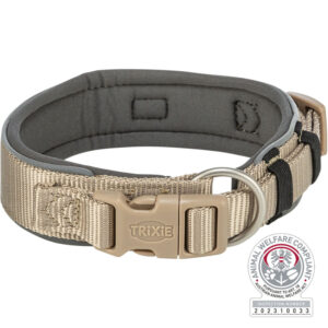 Premium Collar, extra ancho, L, 46–55 cm/50 mm, Arena/Grafito