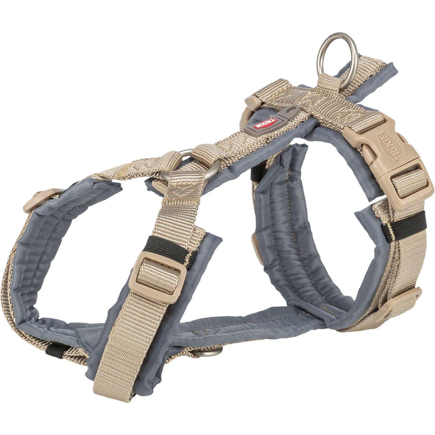 Premium Arnés Trekking, L, 70–85 cm/25 mm, Arena/Grafito