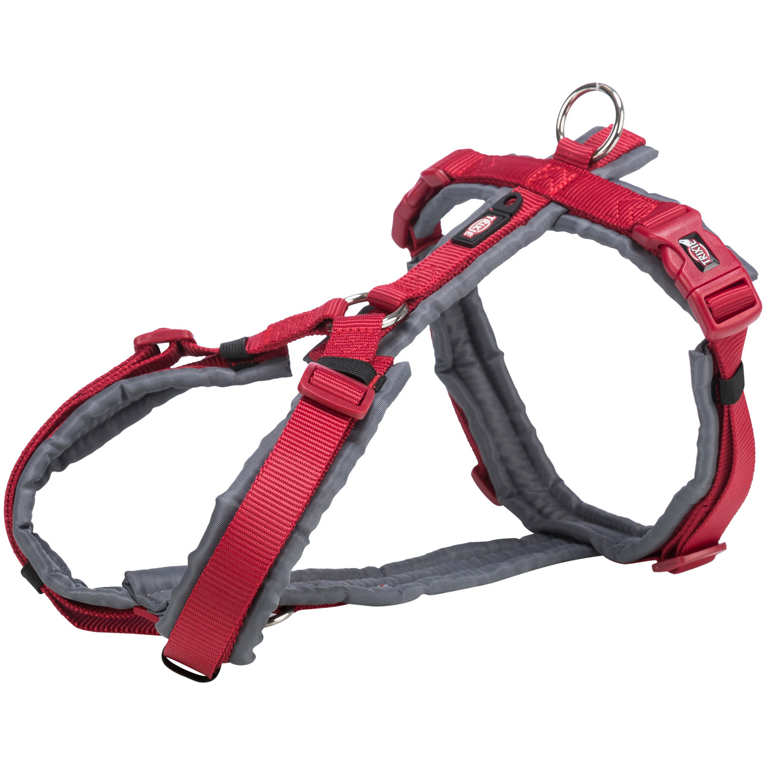 Premium Arnés Trekking, S–M, Rojo/Grafito, 44–53 cm/20 mm