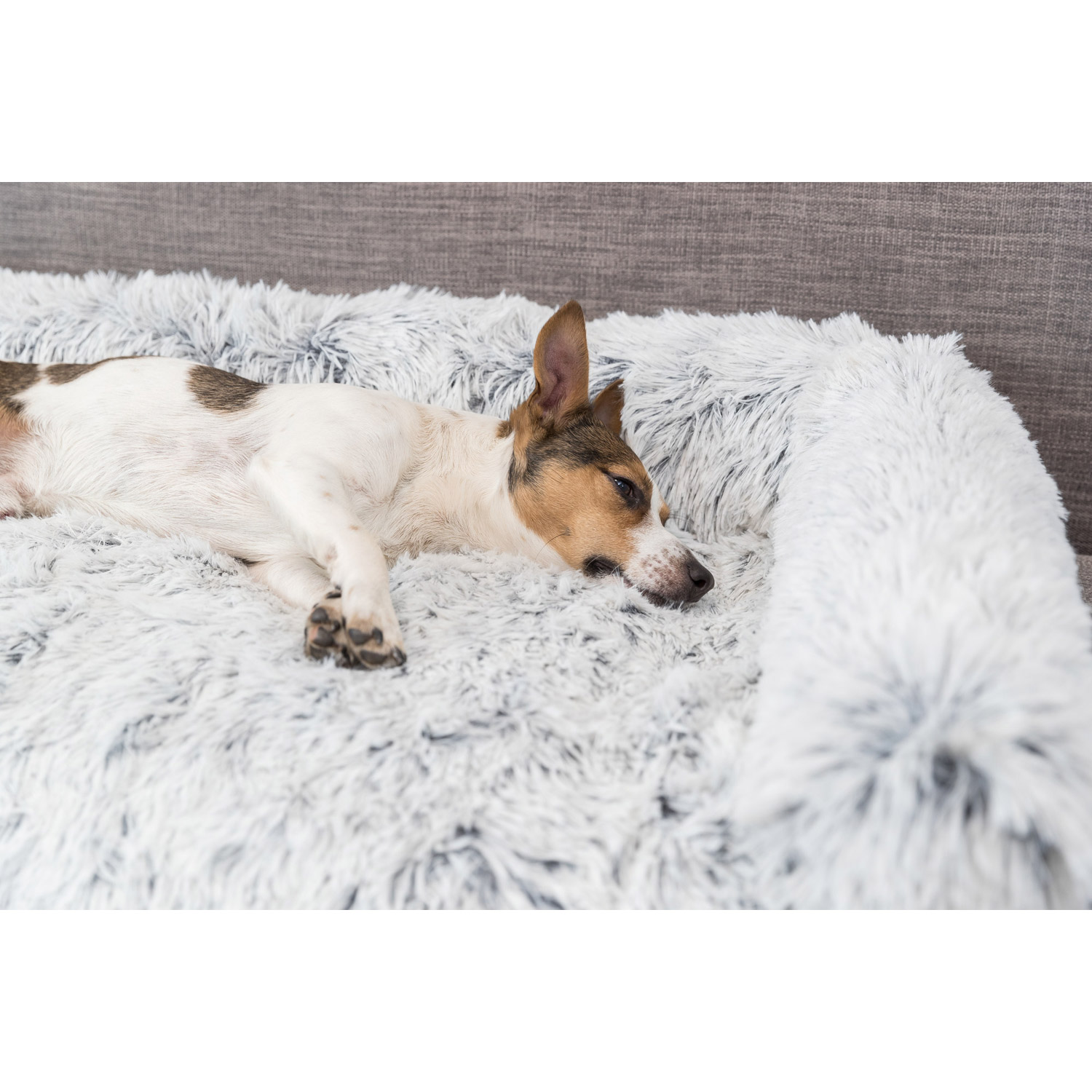Protector de Muebles Cama para Perros Harvey, Blanco-Negro, 80 × 130 cm - Imagen 4