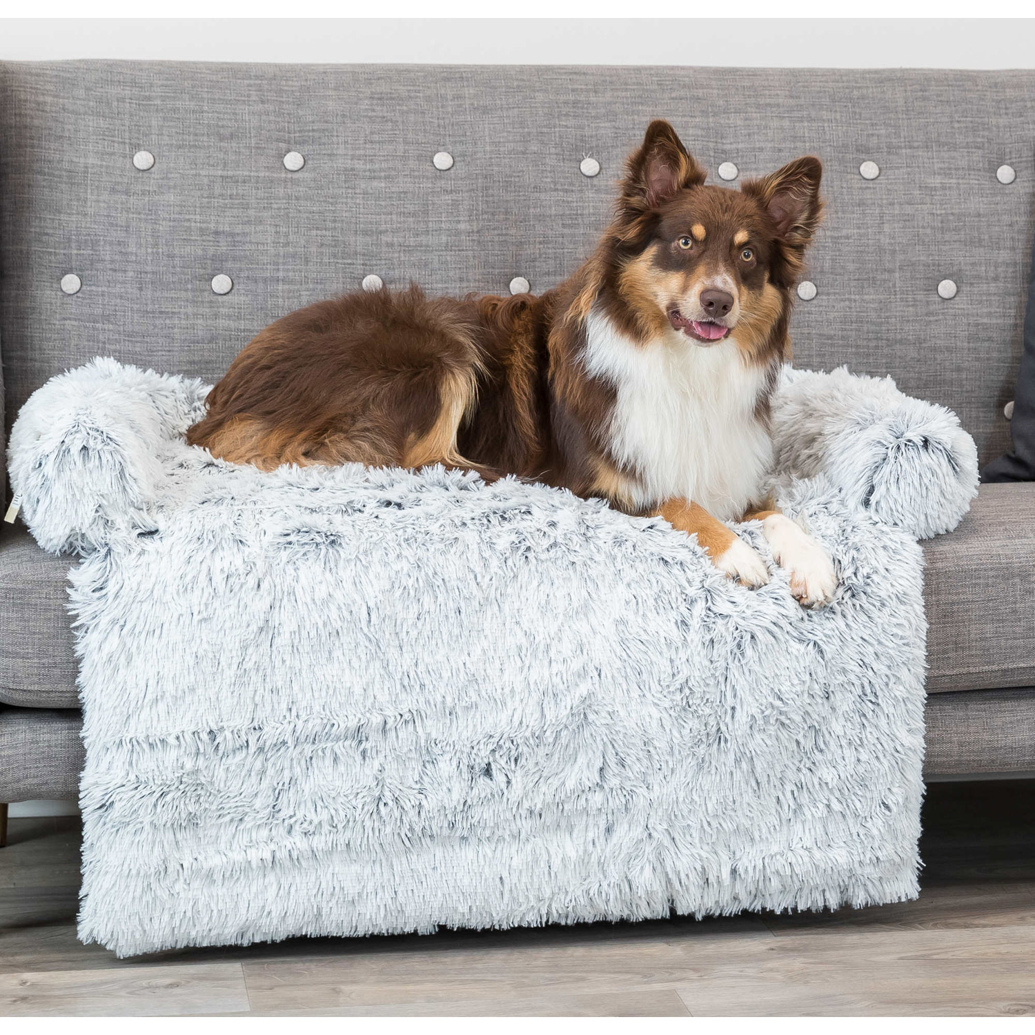 Protector de Muebles Cama para Perros Harvey, Blanco-Negro, 80 × 130 cm - Imagen 6