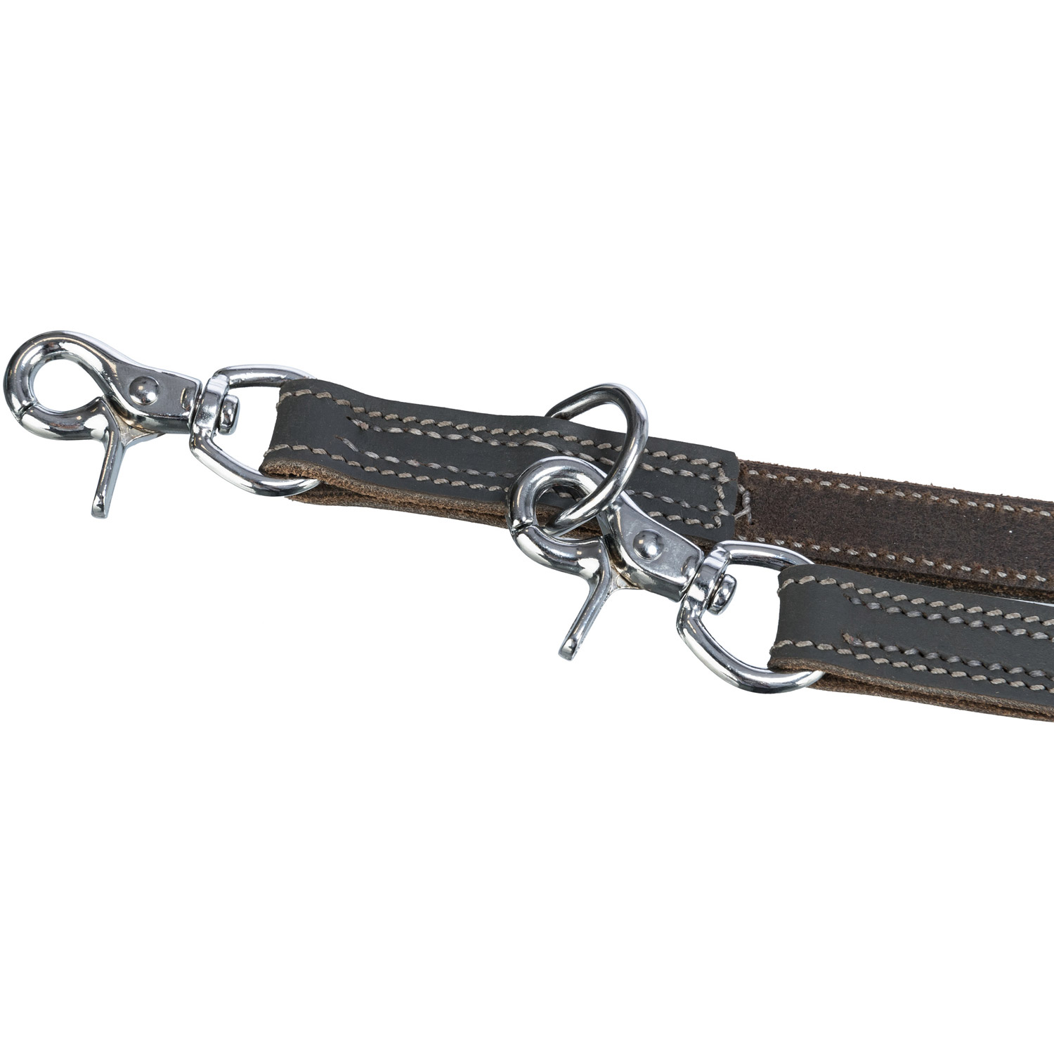 Ramal Rustic ajustable de cuero, M–L, Gris, 2,00 m/20 mm - Imagen 2