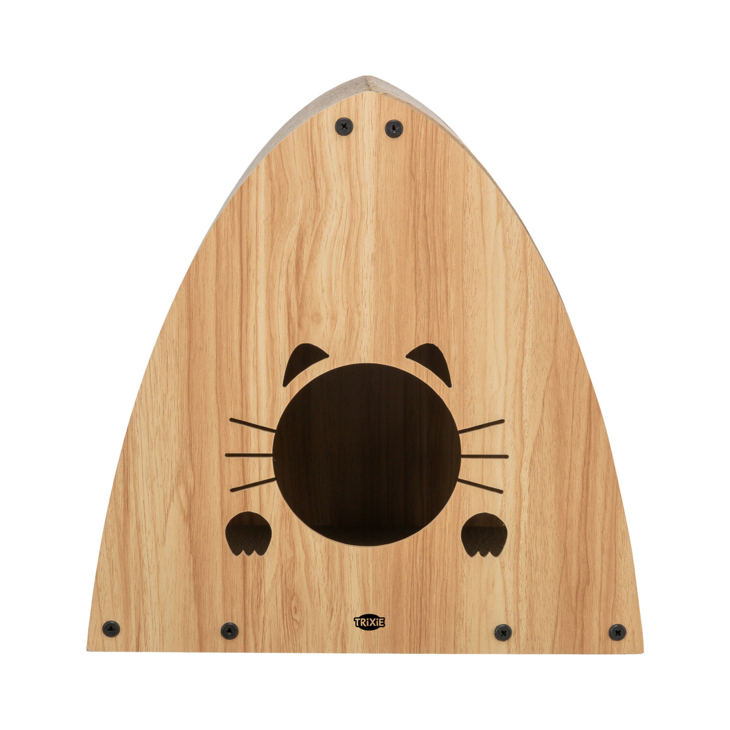 Rascador con catnip, MDF, 48 × 48 × 28 cm, marrón claro - Imagen 2