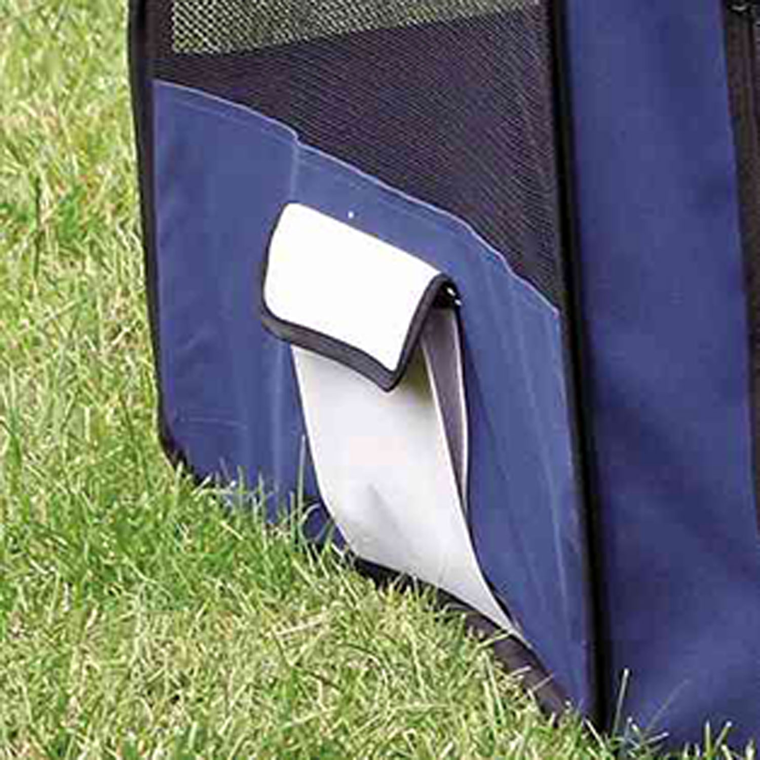 Recinto Roedores Plegable, Nylon, ø130 x 55 cm, Azul-Gris - Imagen 2