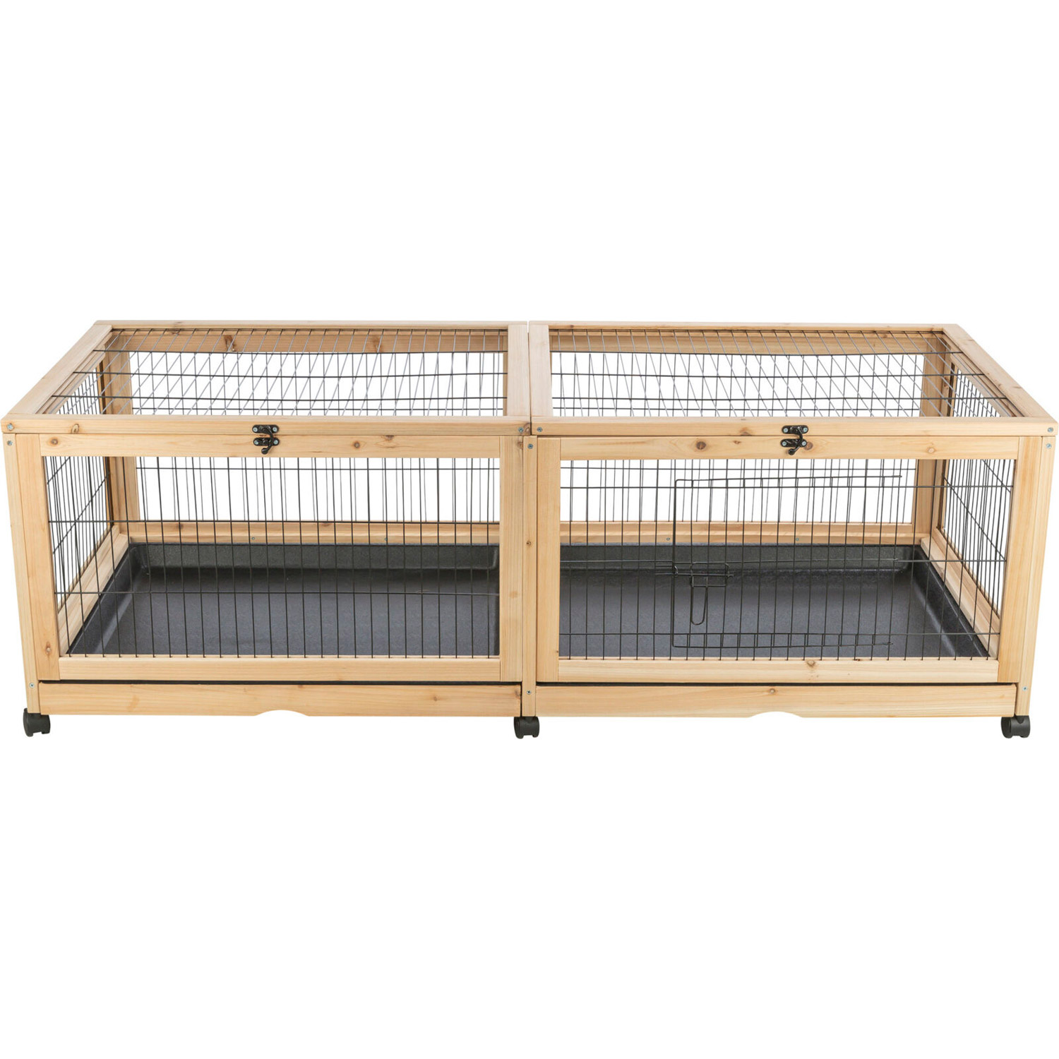 Recinto interior, cobayas/conejos, madera/metal, 150 × 50 × 60 cm - Imagen 2