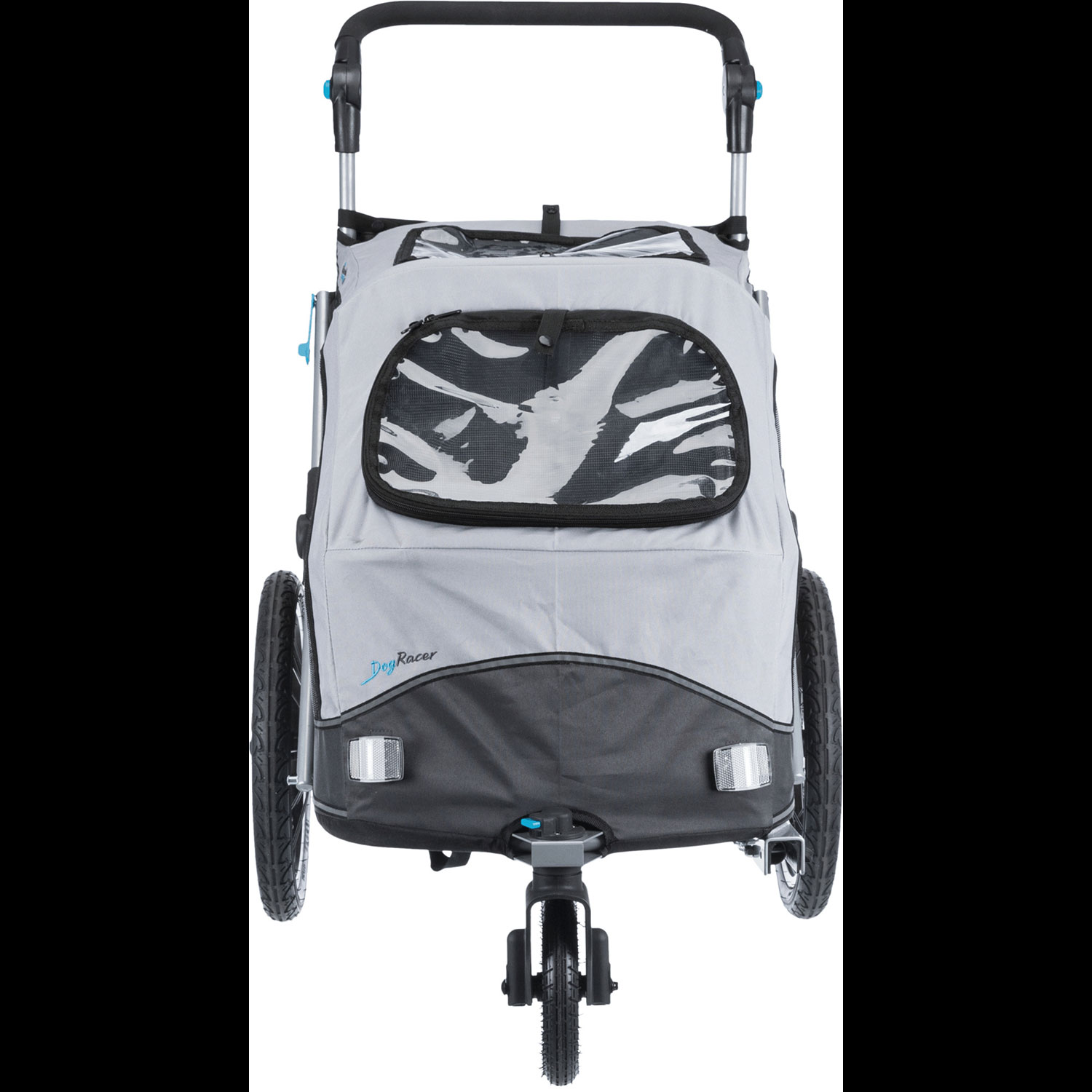 Remolque Bici, Plegado Rápido, M: 63×95×90/132 cm, Gris - Imagen 3