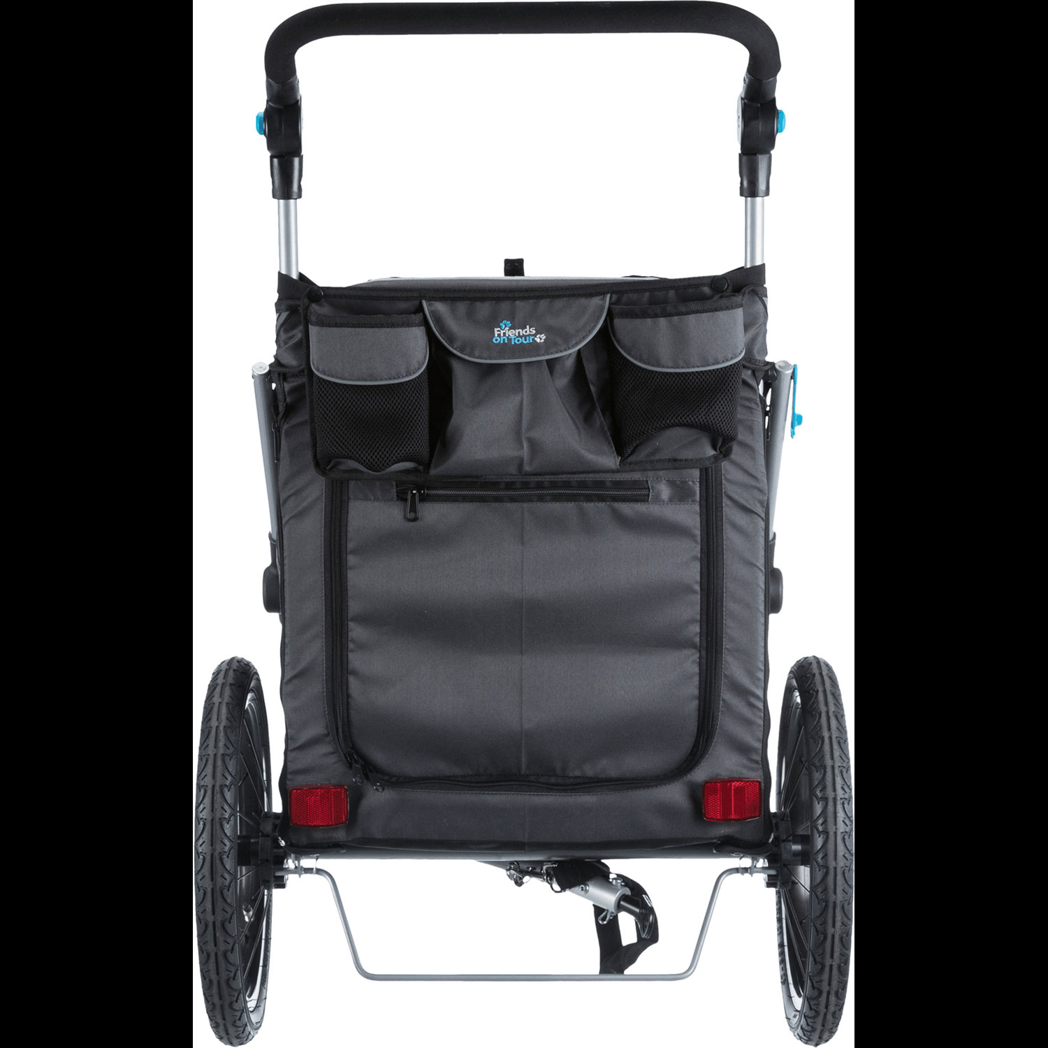 Remolque Bici, Plegado Rápido, M: 63×95×90/132 cm, Gris - Imagen 4