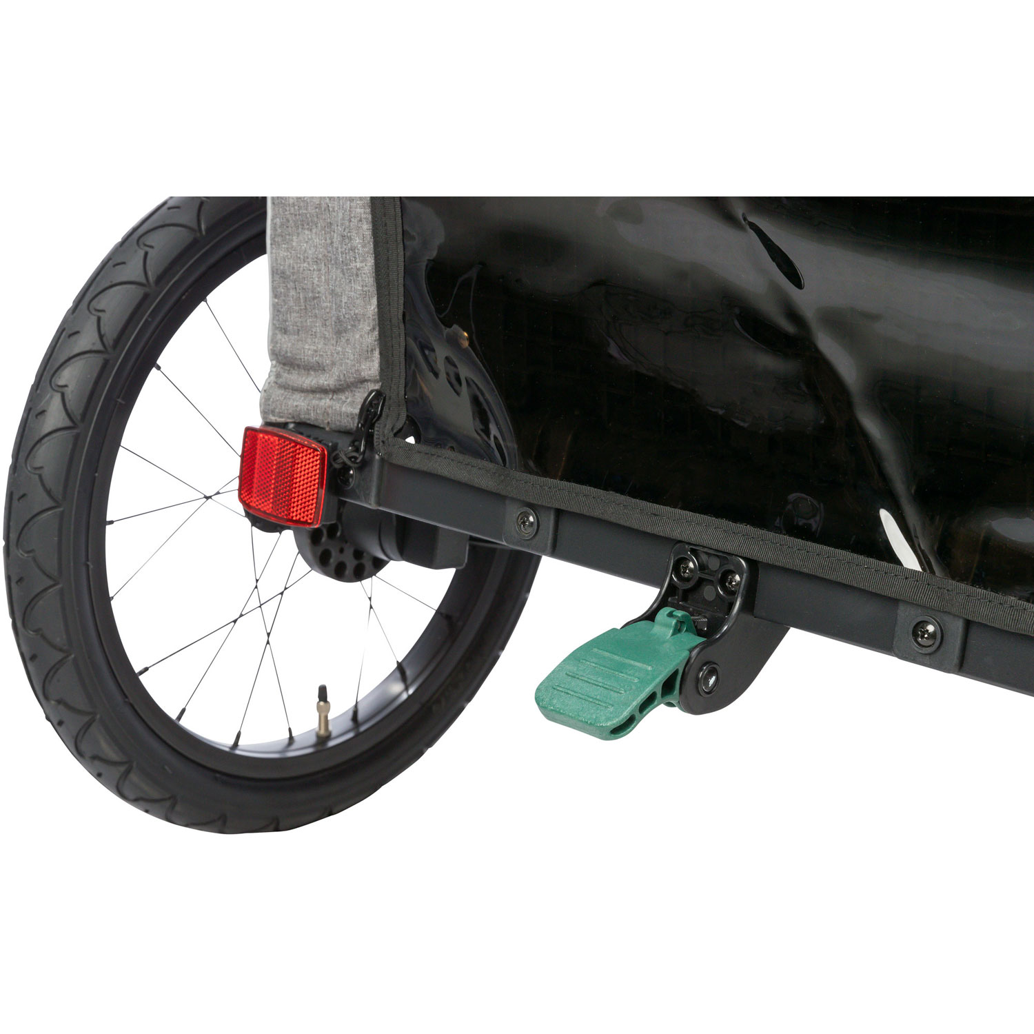 Remolque para Bicicleta, L: 80 × 103 × 98/147 cm, Gris/Salvia - Imagen 3