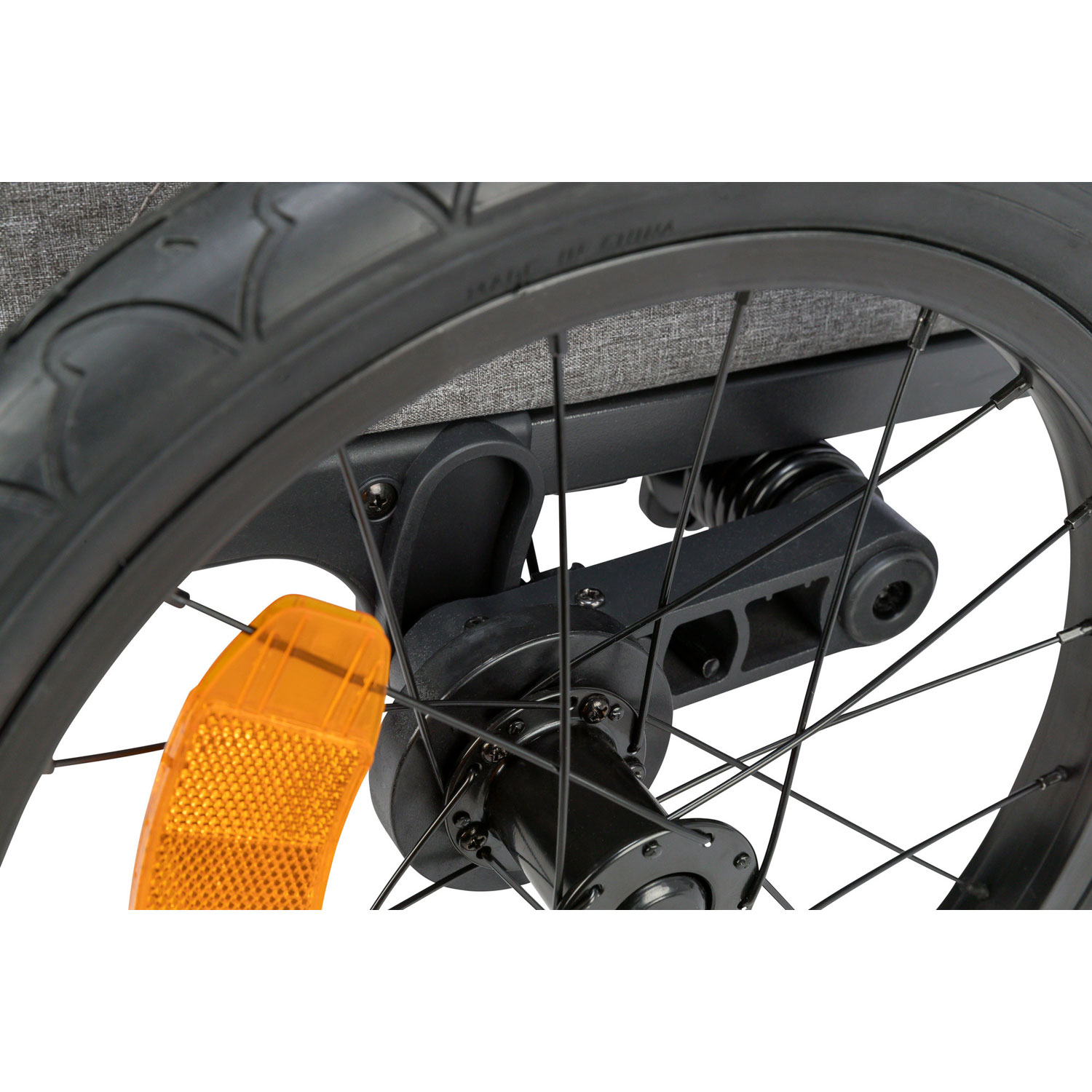 Remolque para Bicicleta, L: 80 × 103 × 98/147 cm, Gris/Salvia