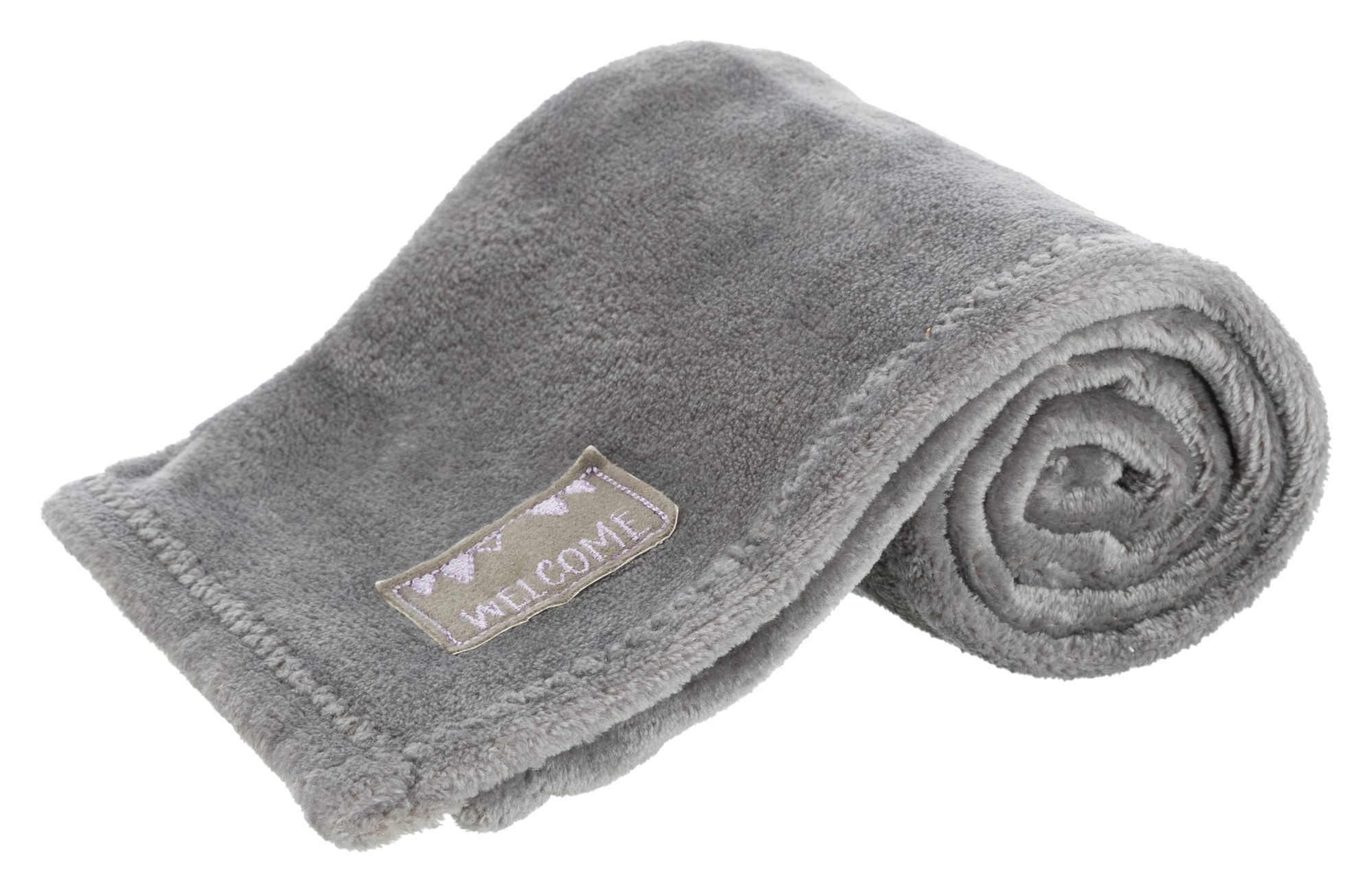Set JUNIOR de manta/conejo, felpa,  75 × 50 cm, Gris/Lila Claro - Imagen 2