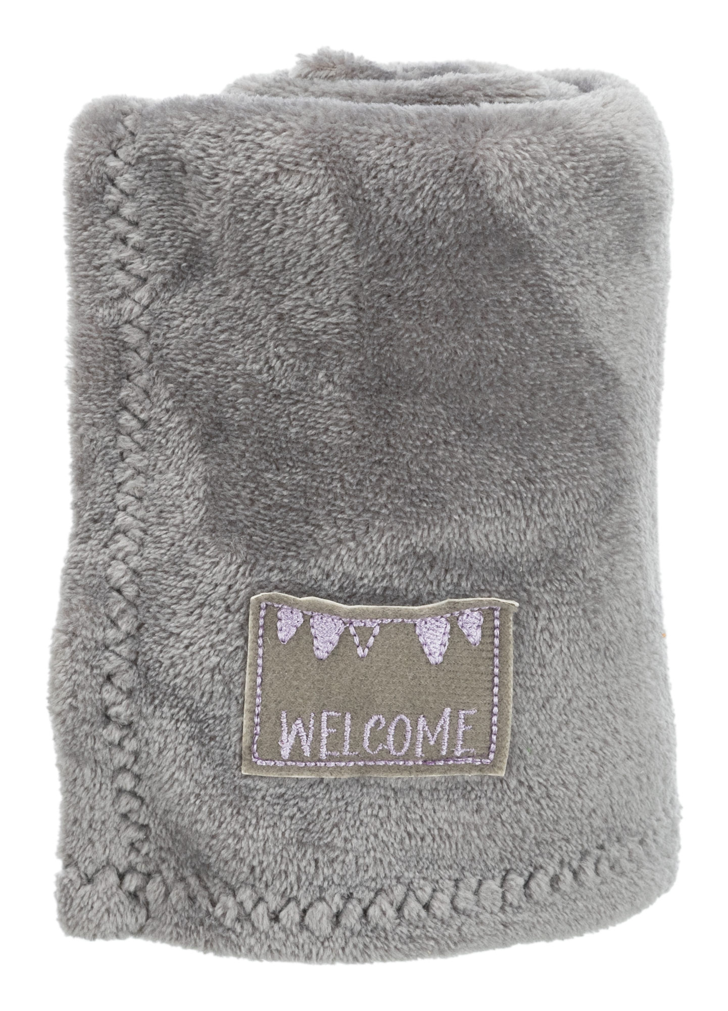 Set JUNIOR de manta/conejo, felpa,  75 × 50 cm, Gris/Lila Claro - Imagen 4