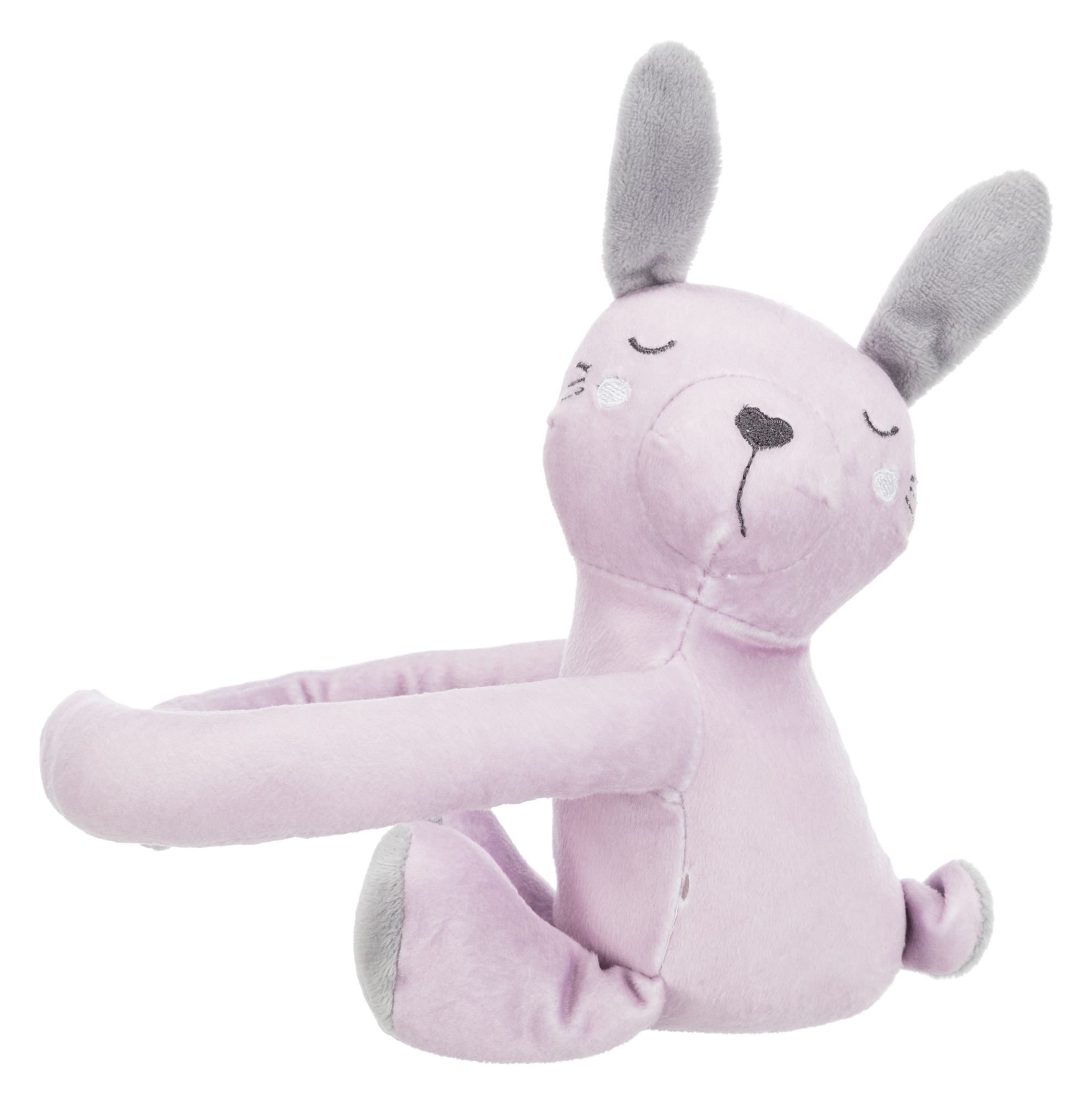 Set JUNIOR de manta/conejo, felpa,  75 × 50 cm, Gris/Lila Claro - Imagen 5