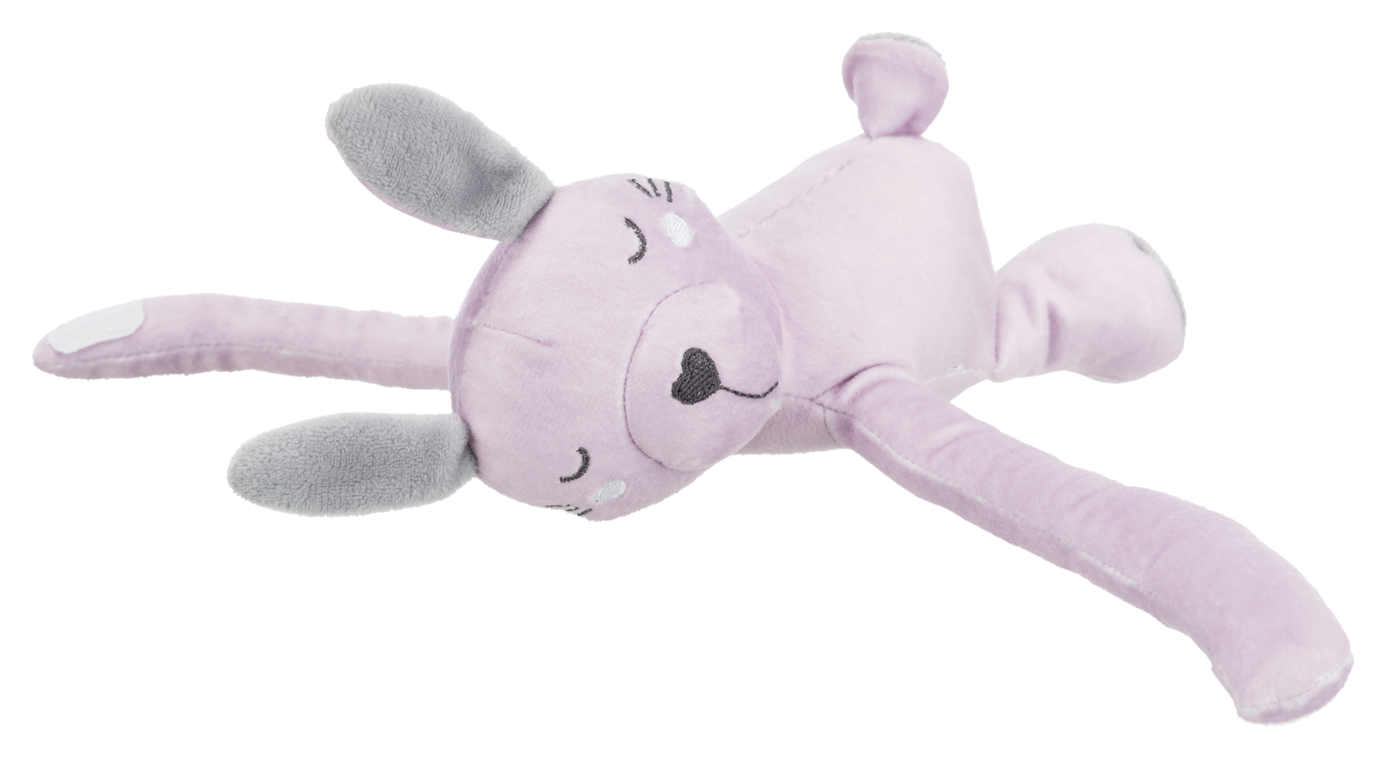 Set JUNIOR de manta/conejo, felpa,  75 × 50 cm, Gris/Lila Claro - Imagen 6