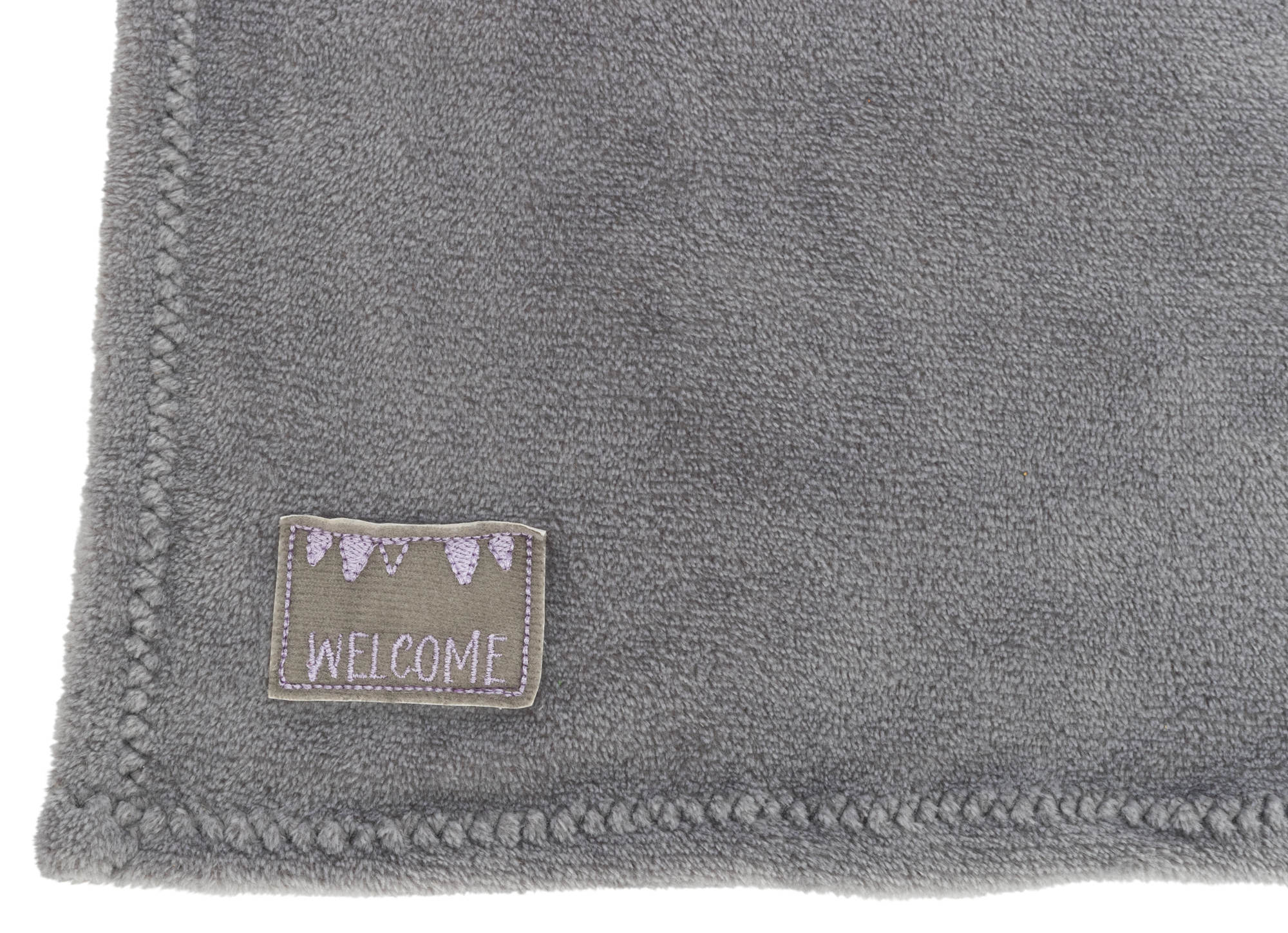 Set JUNIOR de manta/conejo, felpa,  75 × 50 cm, Gris/Lila Claro - Imagen 8