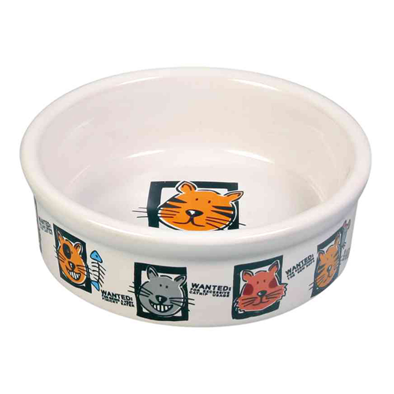 Set de Comederos Gato, Cerámica, 0.2 l, ø12 cm, Blanco - Imagen 2