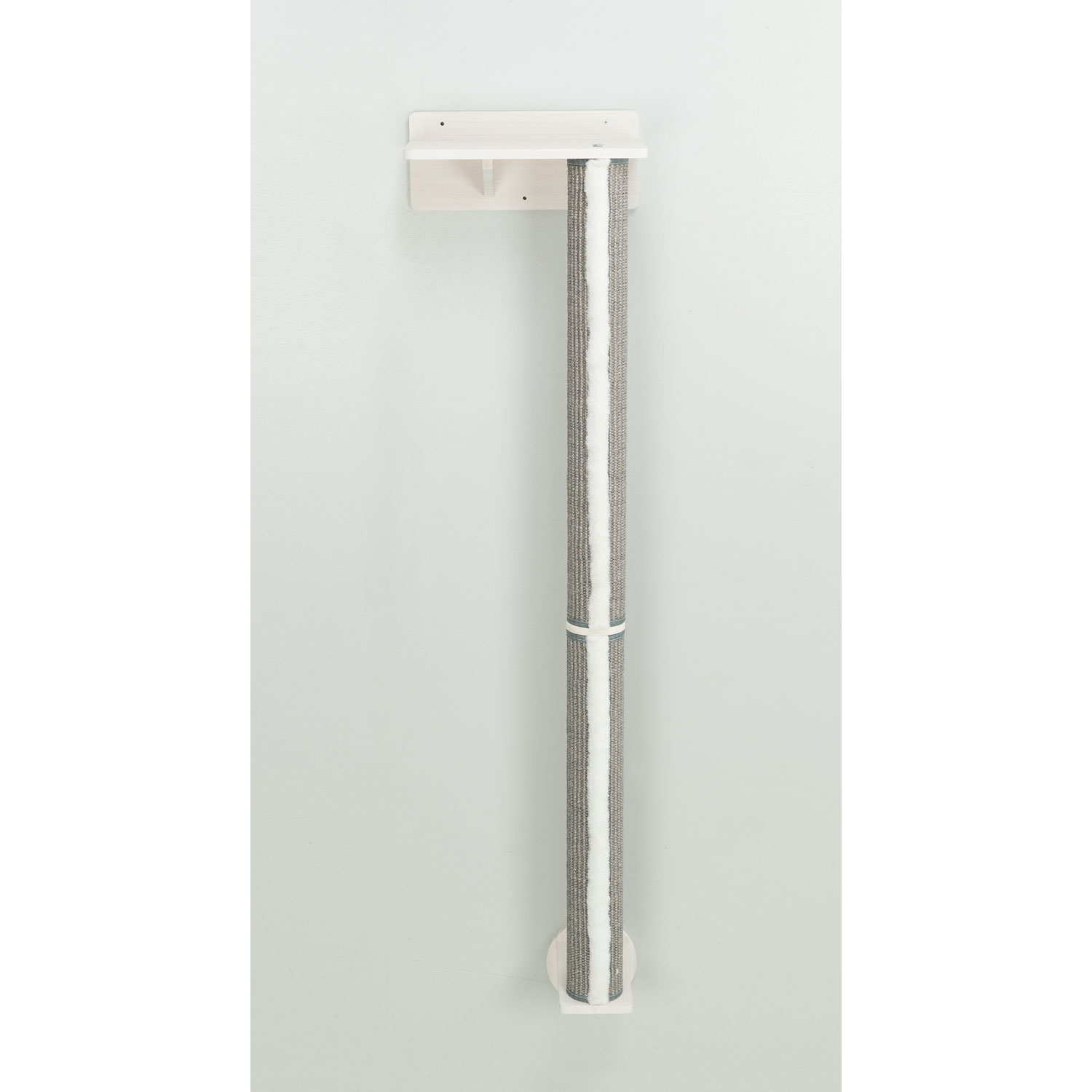 Set de pared 1, poste con soportes de pared, 35 × 130 × 25 cm, Blanco-Gris - Imagen 2