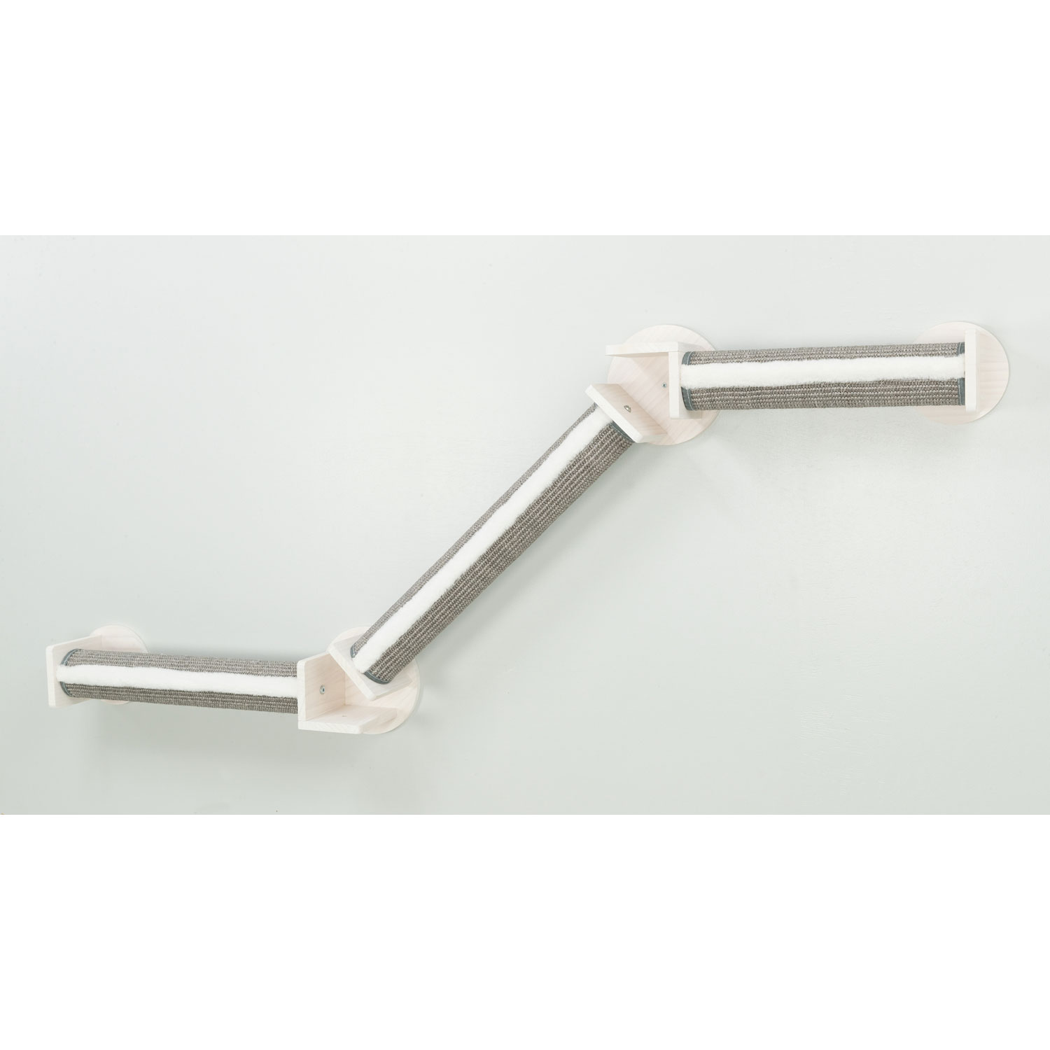 Set de pared 2, camino de escalada, 195 × 78 cm, Blanco-Gris - Imagen 2