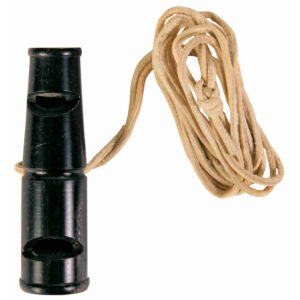 Silbato Búfalo, Lazo Piel, doble tono, 6 cm