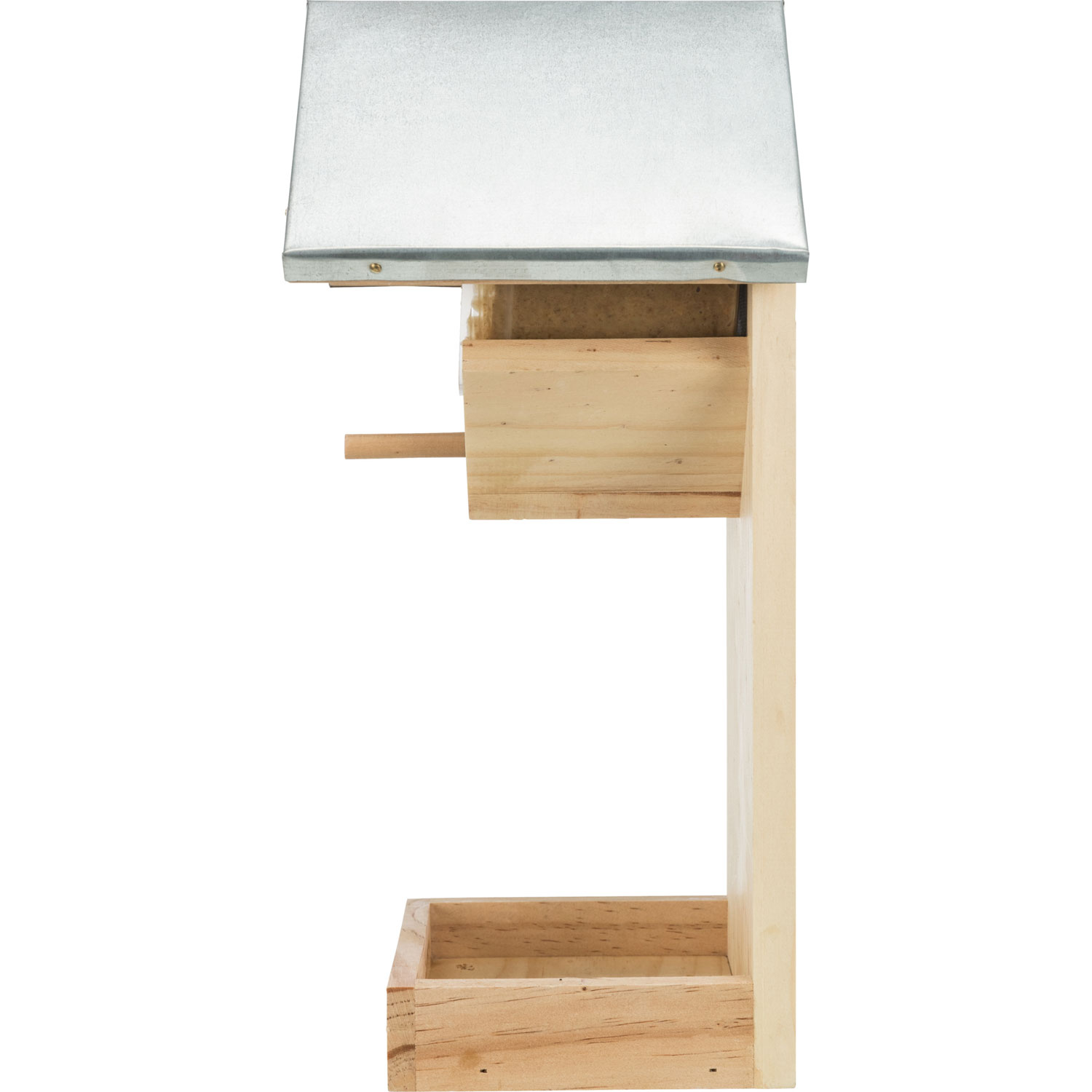 Soporte de mantequilla de maní con plato de aliMentación, pino, 15 × 31 × 14 cm - Imagen 3