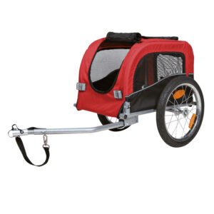 Tráiler Bicicleta, S, 53 × 60 × 60/117 cm, Rojo-Negro