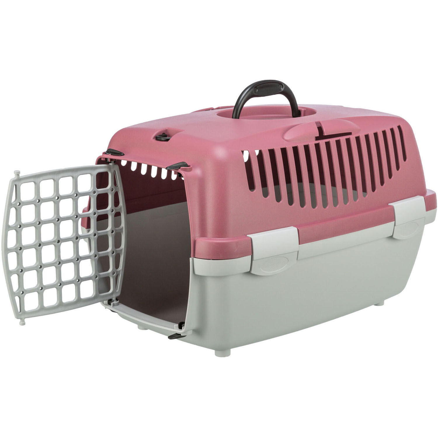 Transportín Capri 1 & 2, XS, 32 × 31 × 48 cm, Gris claro/Rosa - Imagen 3
