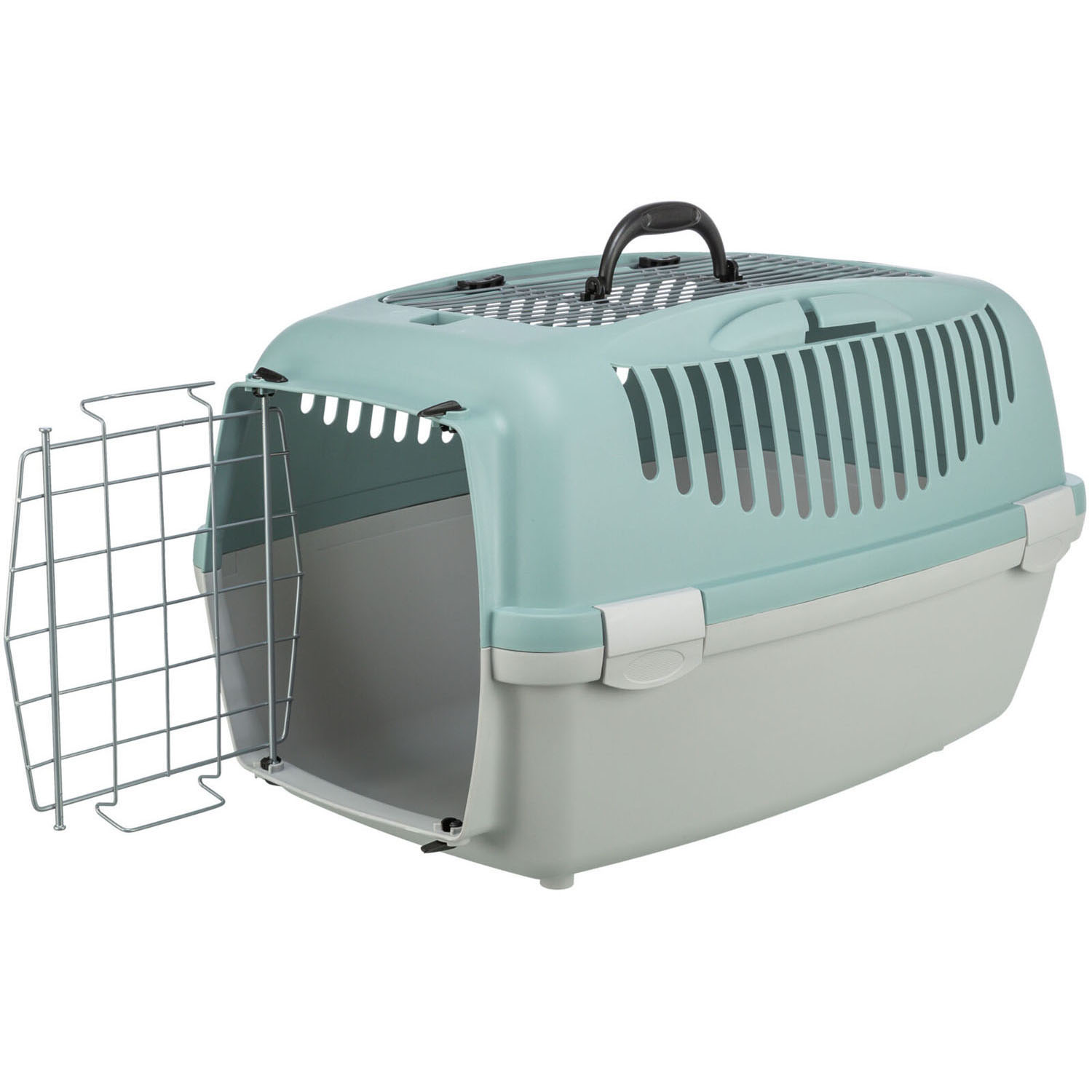 Transportín Capri 3 Open Top, S, 40 × 38 × 61 cm, Gris claro/Salvia - Imagen 2