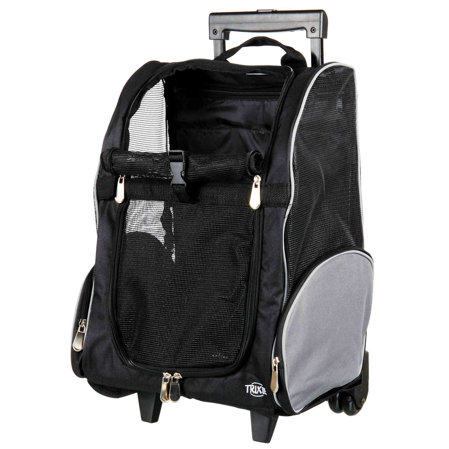 Trolley, Mochilla Perro, Nylon, 32 × 45 × 25 cm, Negro-Gris - Imagen 3
